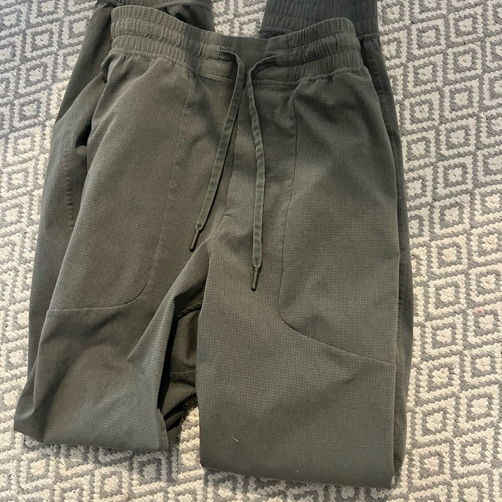 lululemon Olive Green textured joggers